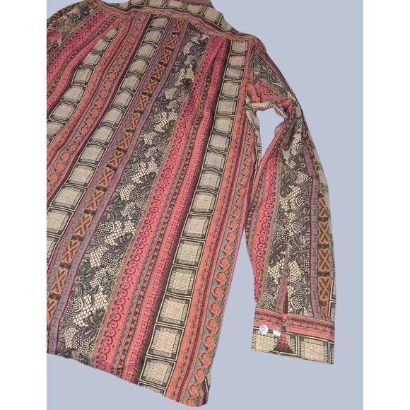 Vintage Charag Din Party Shirt Italian Fit Button-Up Long Sleeve Groovy - Picture 9 of 13